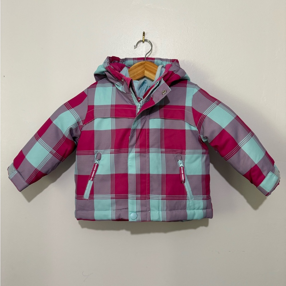 NWT Cat & Jack Baby 3-in-1 Winter Jacket Set Plaid Pink/Blue Size 18 months